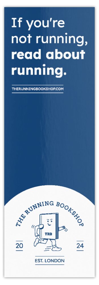 The Running Bookshop Bookmark - Blue